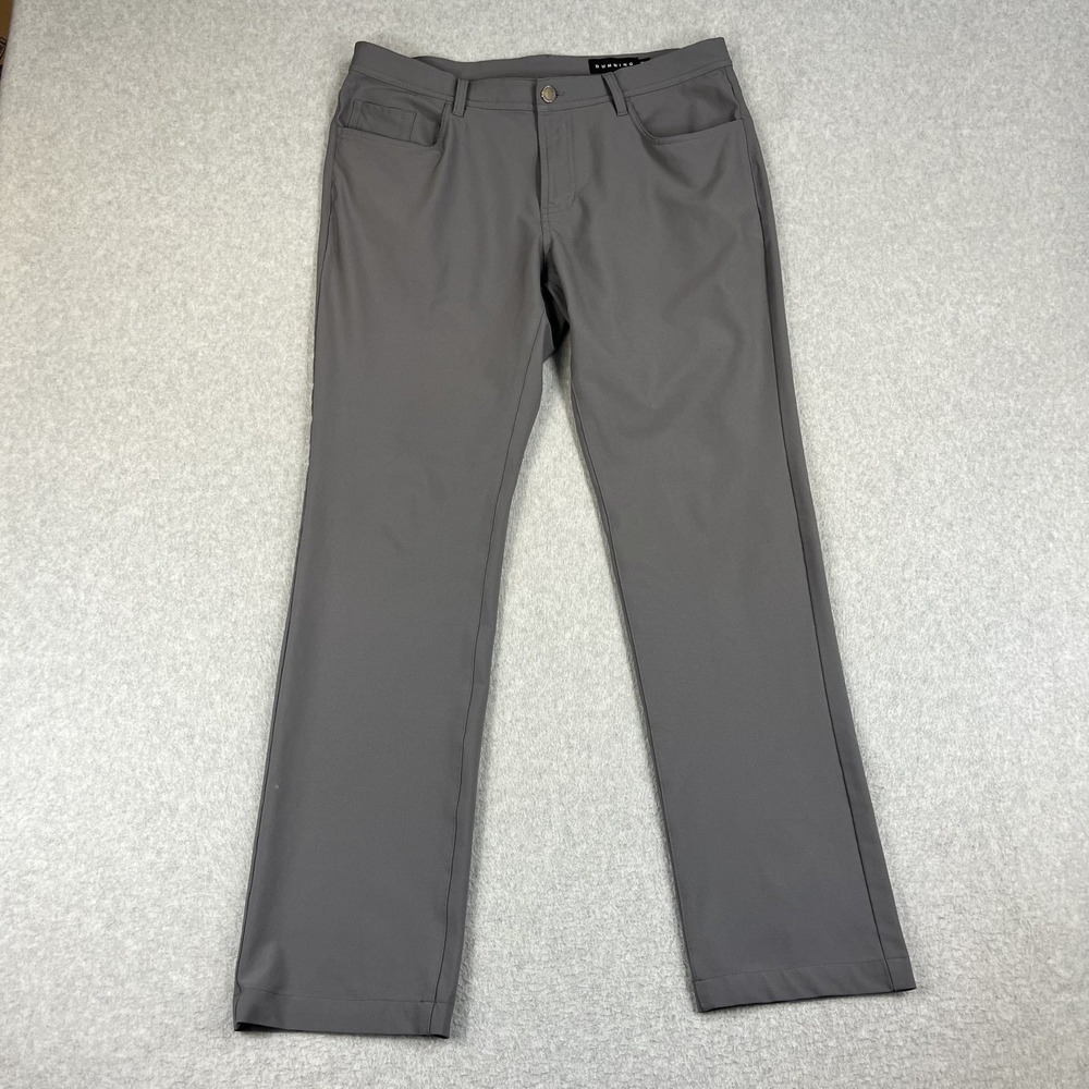 Dunning Golf Pants Mens 35x33 Gray Straight Leg Activewear Performance Stretch